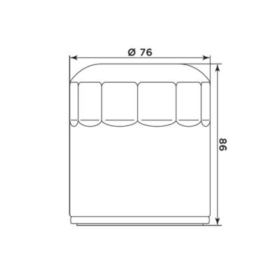 Filtre à huile HD17001 (MEIWA) Harley Davidson VRSCA 1130 V-Rod - MIW