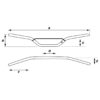 Guidon Alu Design MX Type EX/SX 28.6MM Noir - UP
