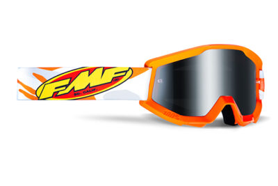 Masque moto cross POWERCORE Assault Grey - Ecran Miroir Silver  - FMF