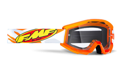 Masque moto cross POWERCORE Assault Grey - Ecran Transparent - FMF