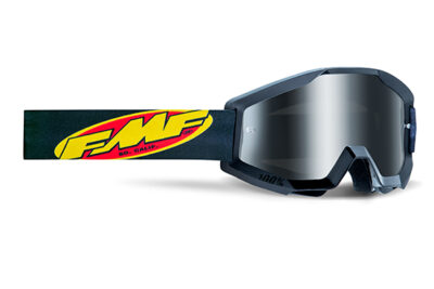 Masque moto cross POWERCORE Enfant Core Black - Ecran Miroir Silver  - FMF