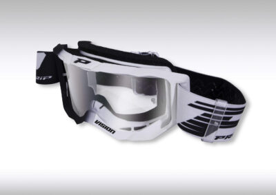 Masque moto cross VISION Base 3300 Noir/Blanc - Progrip
