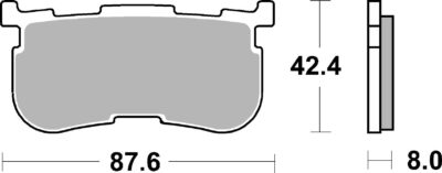 PLAQUETTES 923H.LS Harley Davidson FLHTCUTG 1690 Tri Glide MAL - SBS