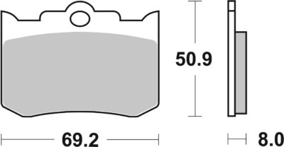 PLAQUETTES DE FREIN  678H-CT - SBS