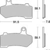 PLAQUETTES DE FREIN 830H.LS Harley Davidson FLHR 1584 Road King - SBS