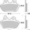 PLAQUETTES DE FREIN 846H.LS (=750LS) Harley Davidson FLHR 1584 Road King - SBS