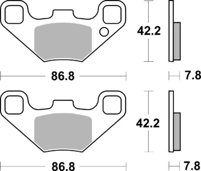 PLAQUETTES DE FREIN  905RSI - SBS