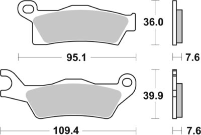 PLAQUETTES DE FREIN  910RSI - SBS