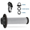 Poignées 708 Lock on + 7 CAMS Noir/Gris 22/25 - Progrip