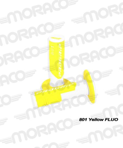 Poignées 801 Blanc/Jaune Fluo 22/25 - Progrip