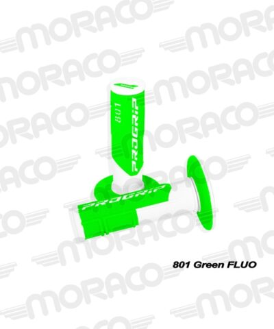 Poignées 801 Blanc/Vert Fluo 22/25 - Progrip