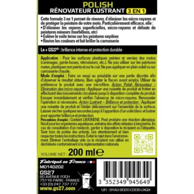 Polish Renovateur Lustrant 3en1 200ml - GS27