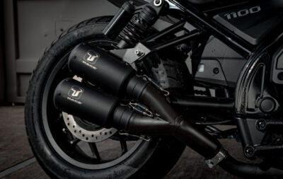 ECHAPPEMENT MK2 INOX NOIR HONDA REBEL CMX 1100 ANNEE 2021, 2022 - IXRACE