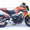Ligne échappement Inox Brossé MT-09, 13-, XSR 900, 13-, avec catalyseur (EURO 3 et 4) - TAKKONI