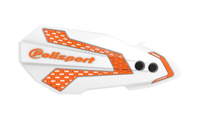 Plastique de remplacement Protèges mains MX Flow BLANC/ORANGE - POLISPORT